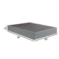 Dio 9 Inch Full Size Mattress Foundation Base, Polyester, Metal Frame - BM286444