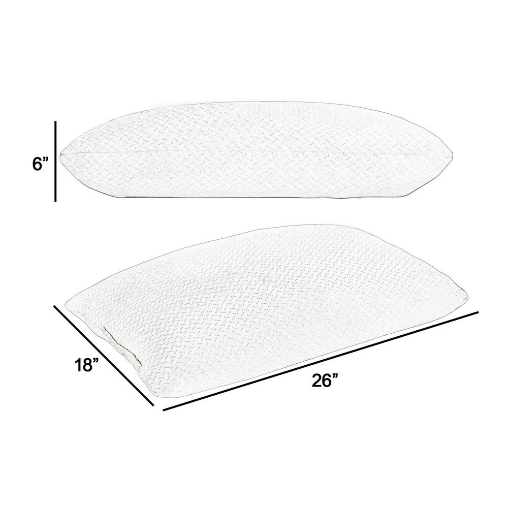 26 Inch Pillow, Shredded Memory Foam, Soft Bamboo and Polyester Covering - BM286460
