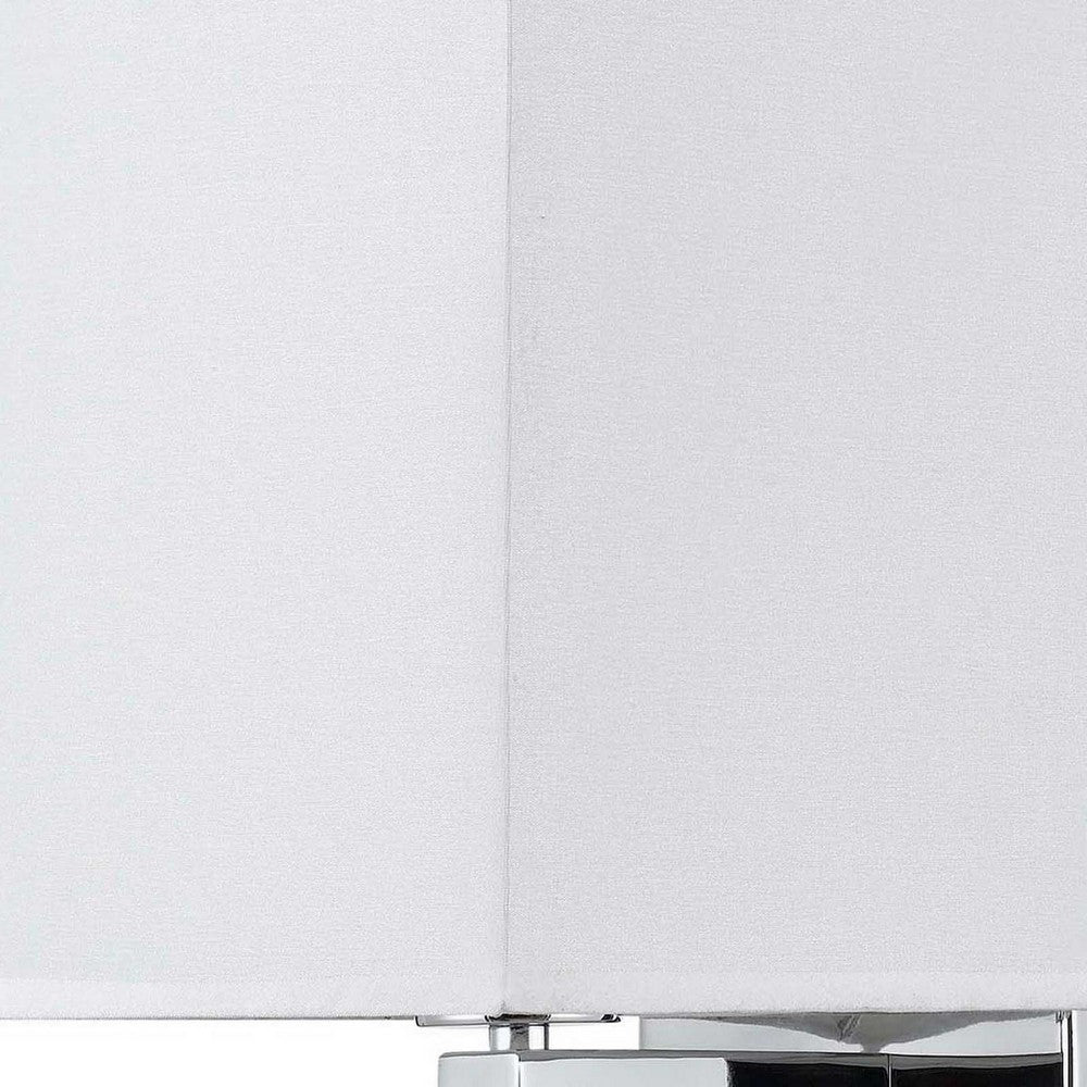 12 Inch Modern Wall Lamp with Fabric Shade, On Off Rocker Switch, White - BM287709