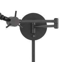 Kash 27 Inch Vintage Wall Lamp, Swing Arm, Adjustable Metal Shade, Bronze - BM287714