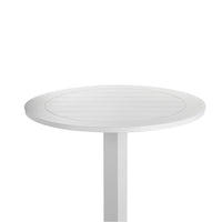 Keli 43 Inch Outdoor Bar Table, White Aluminum Frame, Foldable Design - BM287742