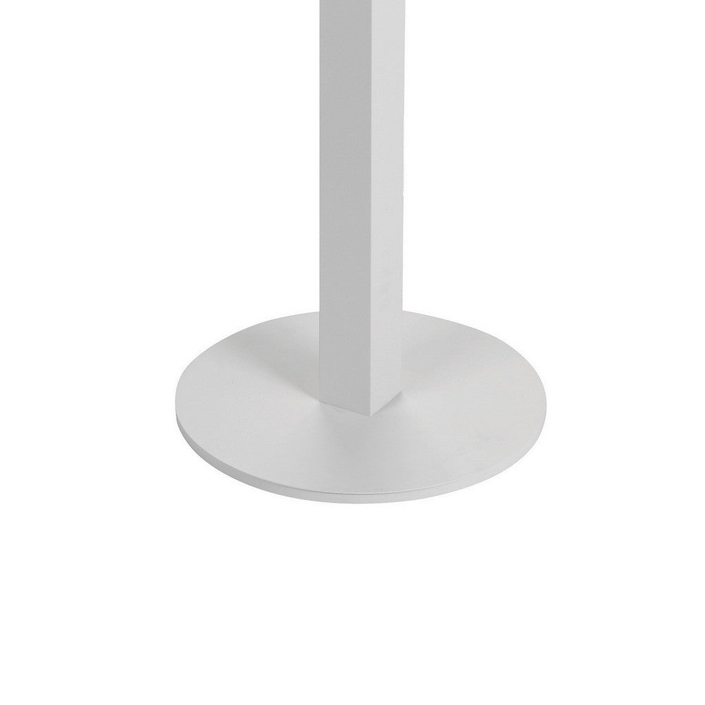 Keli 43 Inch Outdoor Bar Table, White Aluminum Frame, Foldable Design - BM287742