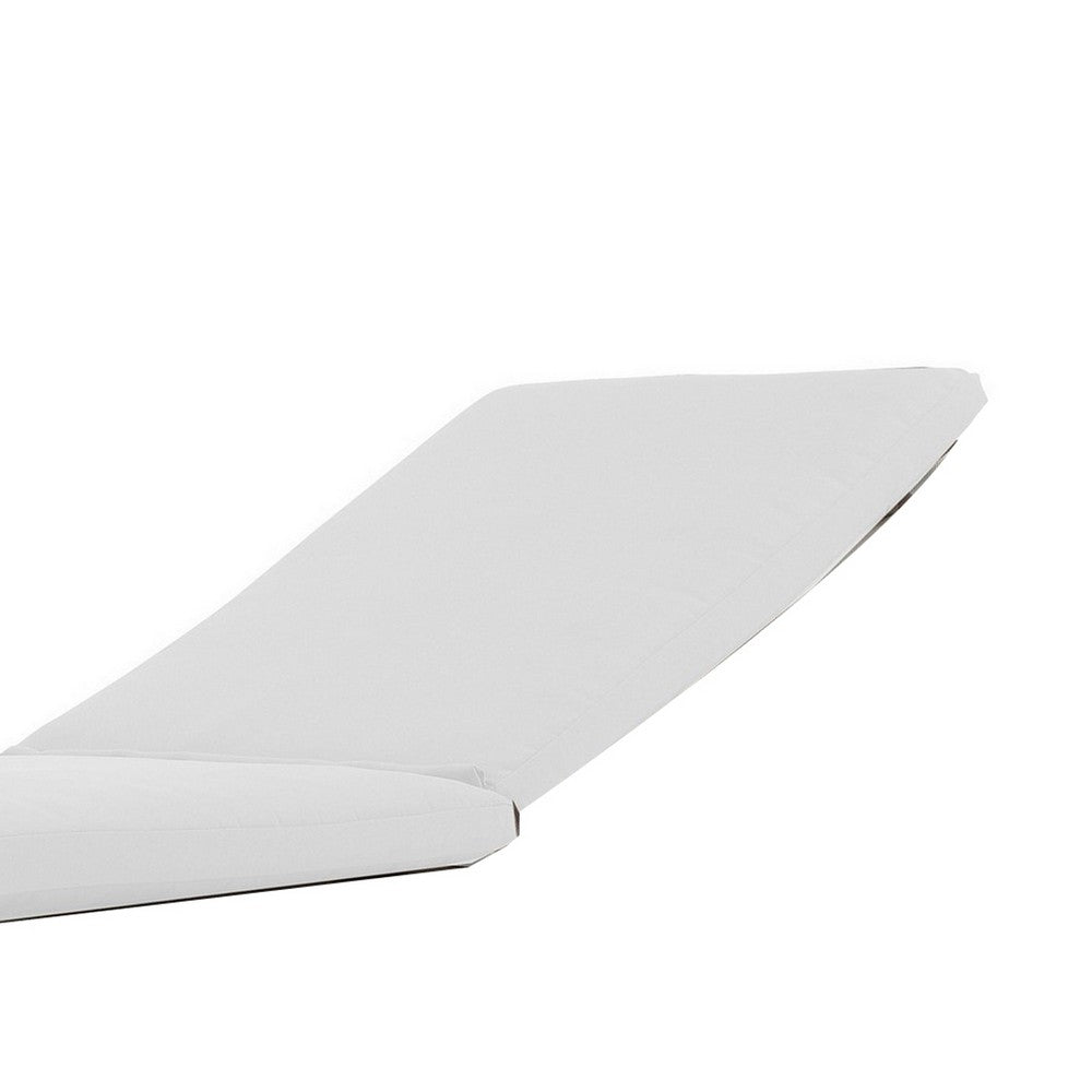 Edie 76 Inch Outdoor Lounger Cushion, White - BM287747