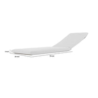 Edie 76 Inch Outdoor Lounger Cushion, White - BM287747