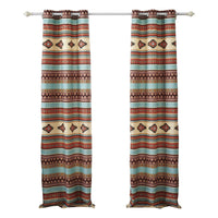 Tagus 84 Inch Window Curtains, Southwest Motifs, Grommets, Microfiber - BM293466