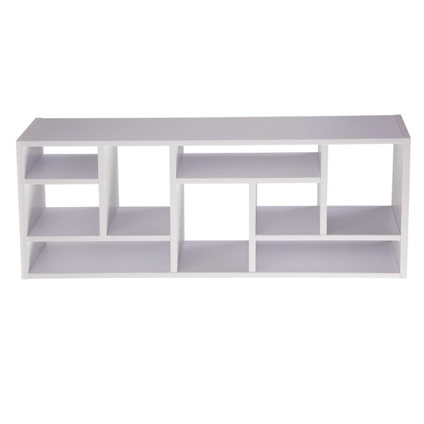 Asa 71 Inch Modern Display Bookshelf, 9 Multi Level Shelves, White Finish - BM293584