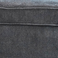 38 Inch Modern Ottoman, Smooth Gray Chenille Fabric, Plush Cushioned Seat - BM294153