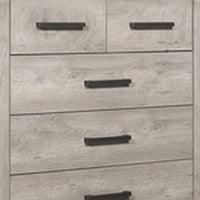 Deena 49 Inch 6 Drawer Tall Dresser Chest with Metal Handles, Light Gray - BM295549