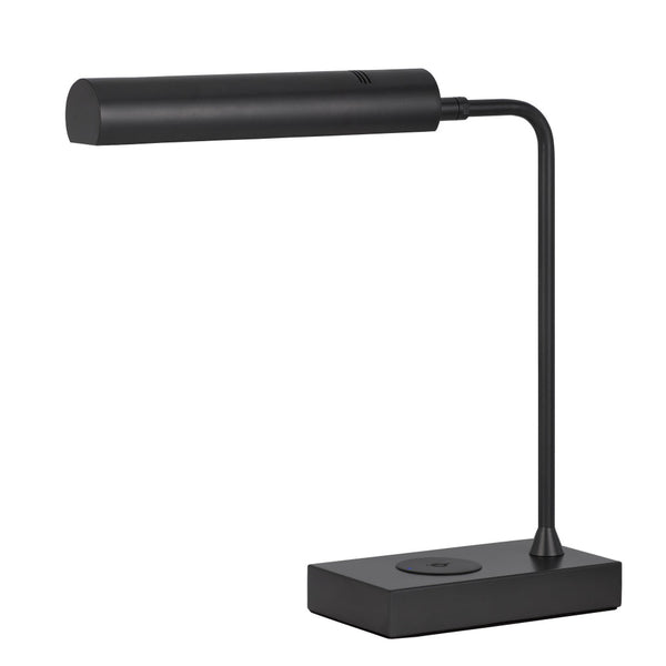 Dyna 18 Inch Integrated LED Desk Lamp, Wireless USB Port, Matte Black - BM295991