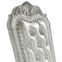 Aurora 27 Inch Executive Office Chair, Faux Leather, Tufted, Bone White - BM296837