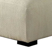 Wop 42 Inch Modern Square Ottoman Foam Seating with Bracket Legs, Beige - BM299617