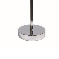 24 Inch Modern Table Lamp, Crystal Shade, Tessellated Metal Accents, Chrome - BM300851