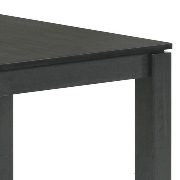 63-83 Inch Extendable Dining Table, Self Store Butterfly Leaf, Black Finish - BM302424