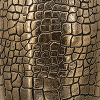 15 Inch Aluminum Urn, Lidded Top, Hammered Texture, Antique Gold Finish - BM302581