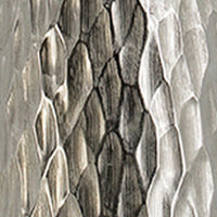 23 Inch Tall Oblong Vase, Diamond Textured, Tapered, Aluminum, Silver - BM302673