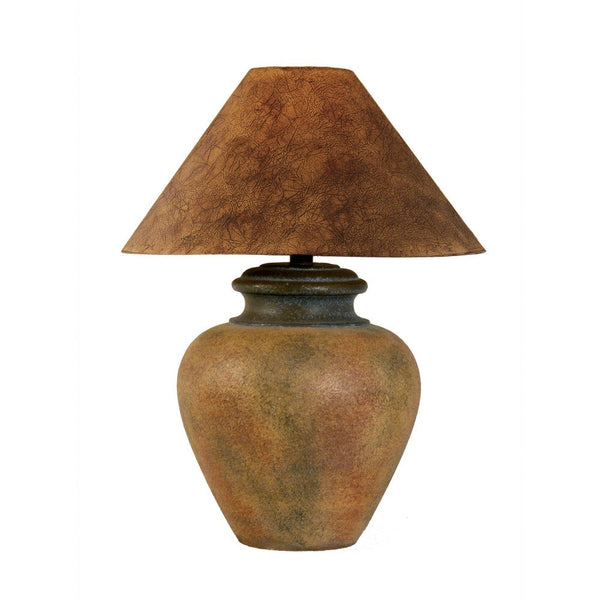 30 Inch Table Lamp, 3 Way Switch, Empire Shade, Green and Brown Finish - BM304969