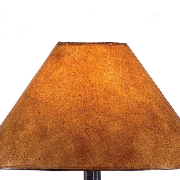 Iva 29 Inch Table Lamp, Hydrocal, Curved Round Base, Rich Espresso Brown - BM304978