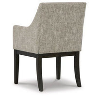 Sonn 24 Inch Dining Armchair, Set of 2, Padded Beige Upholstery, Brown Legs - BM306621
