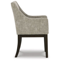 Sonn 24 Inch Dining Armchair, Set of 2, Padded Beige Upholstery, Brown Legs - BM306621