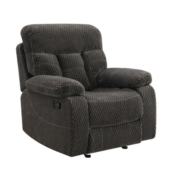 Charl 41 Inch Powered Recliner Armchair, Plush Tufted Backrests, Dark Gray - BM306728