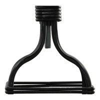Vintage Metal Frame Swivel Counter Bar Stool with Round Padded Seat, Brown and Gray - BM49341