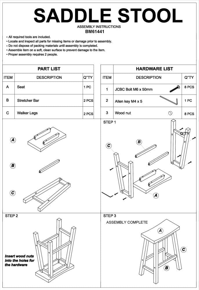 Wooden Frame Saddle Seat Counter Height Stool with Angled Legs, Brown - BM61441