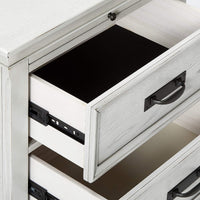 Wooden Nightstand with 2 Drawers & 1 Pull Out Tray, White - BM182751