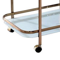 Tiana Contemporary Serving Cart In Champagne Finish - BM123225