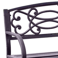 BM123010 Potter Armrests Patio Bench, Black