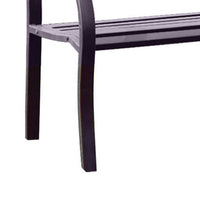 BM123010 Potter Armrests Patio Bench, Black