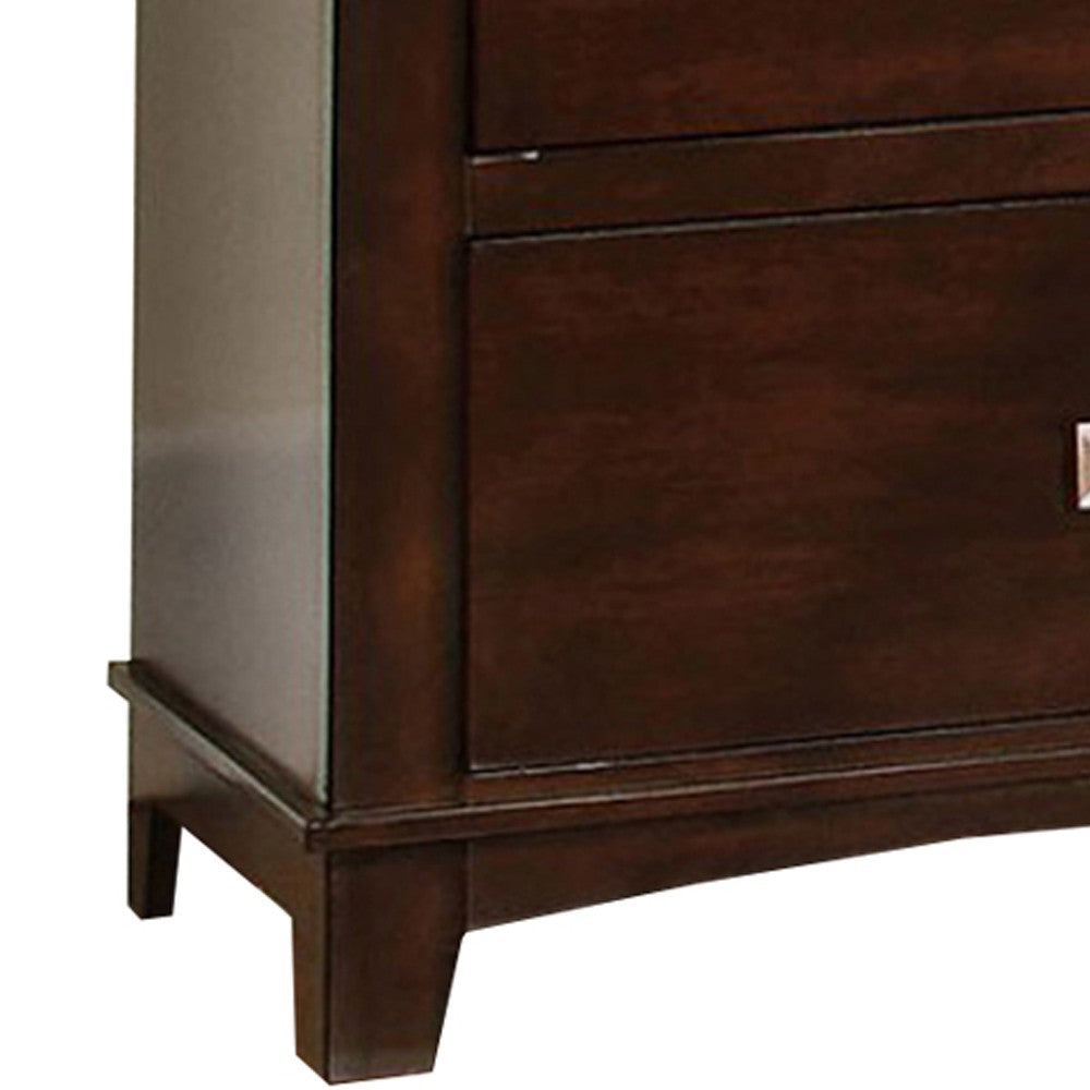 BM123110 Pebble Transitional Nightstand, Espresso Finish