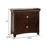 BM123110 Pebble Transitional Nightstand, Espresso Finish