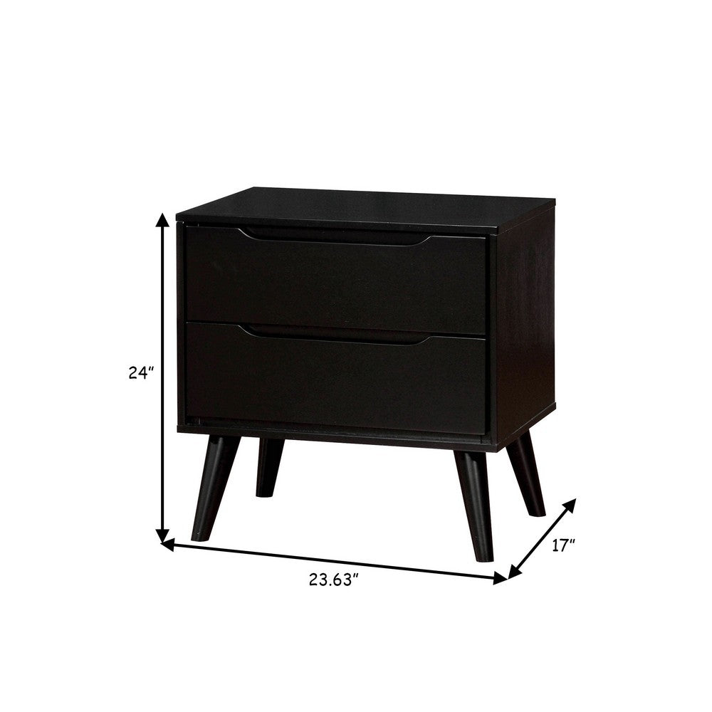 Lennart Mid-Century Modern Nightstand, Black - BM123112