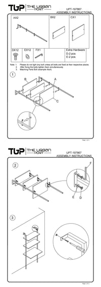 Industrial 3 Tier Mango Wood Ladder Storage Wall Shelf with Tubular Frame, Brown and Black - UPT-197867