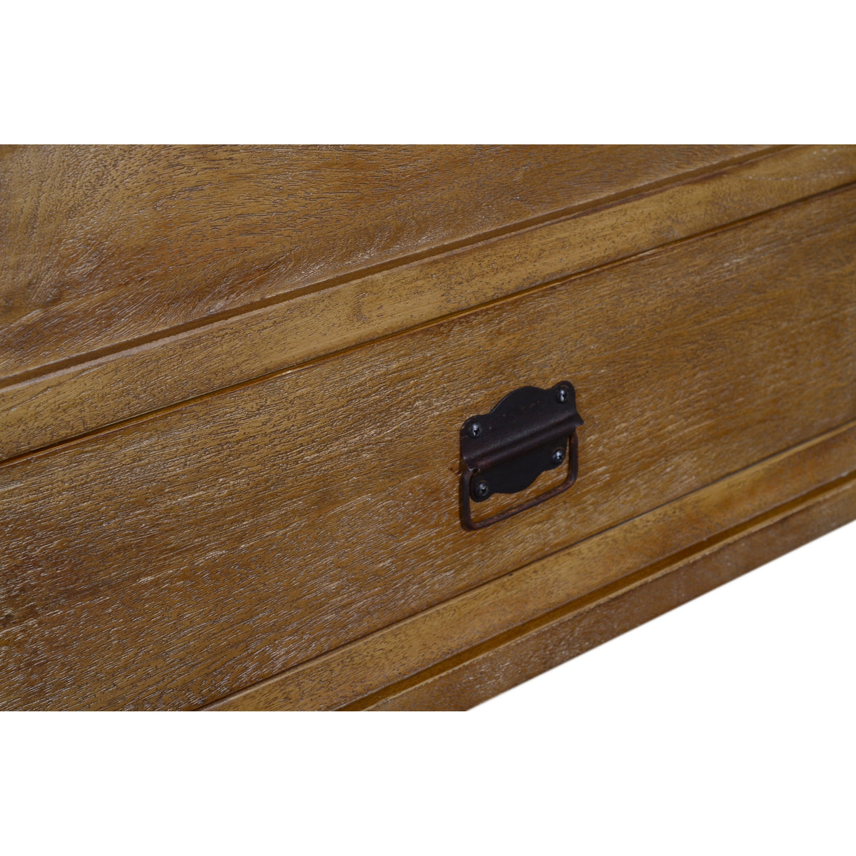 Rustic Single Drawer Mango Wood Coffee Table with Lift Top Storage & Compartments, Brown - UPT-215750