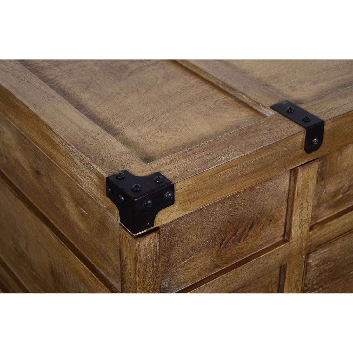 Rustic Single Drawer Mango Wood Coffee Table with Lift Top Storage & Compartments, Brown - UPT-215750