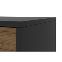 Wood and Metal Office Accent Storage Cabinet with 3 Drawers, Black and Brown - UPT-225262