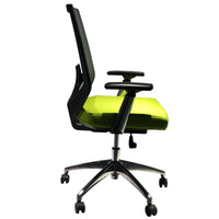 Adjustable Mesh Back Ergonomic Office Swivel Chair with Padded Seat and Casters, Green and Gray - UPT-230095