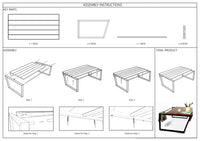 41.7 Inch Rectangular Coffee Table with Plank Style Top, Metal Frame, Brown and Black - UPT-238064