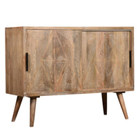 Toscana 42" Solid Wood Sideboard Buffet Cabinet with Sliding Doors - Natural Brown - UPT-271517