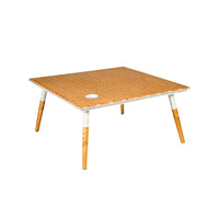 Paige 31 Inch Illusion Rectangular Wooden Coffee Table, Wood Brown, White - UPT-272004