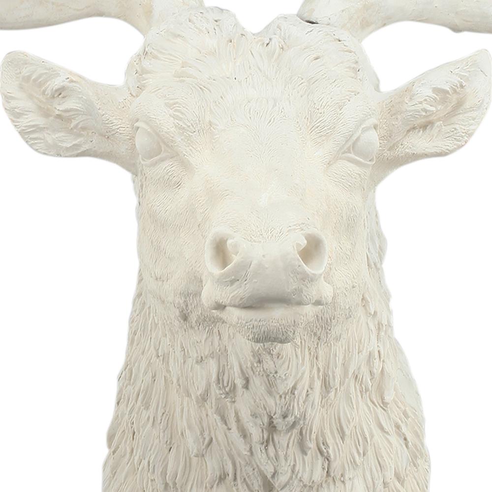 Magnesia Deer Head Wall Accent, White - BM180980