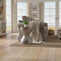 Industrial Style Hammered Texture Iron Stool with Hourglass Shaped Body, Silver - BM00602