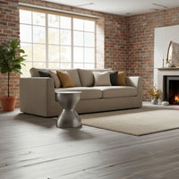 Industrial Style Hammered Texture Iron Stool with Hourglass Shaped Body, Silver - BM00602