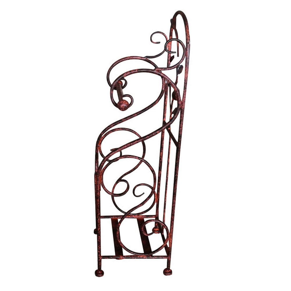 Noe Benzara Classic Free standing Metal Toilet Paper Holder, Bronze - BM05343