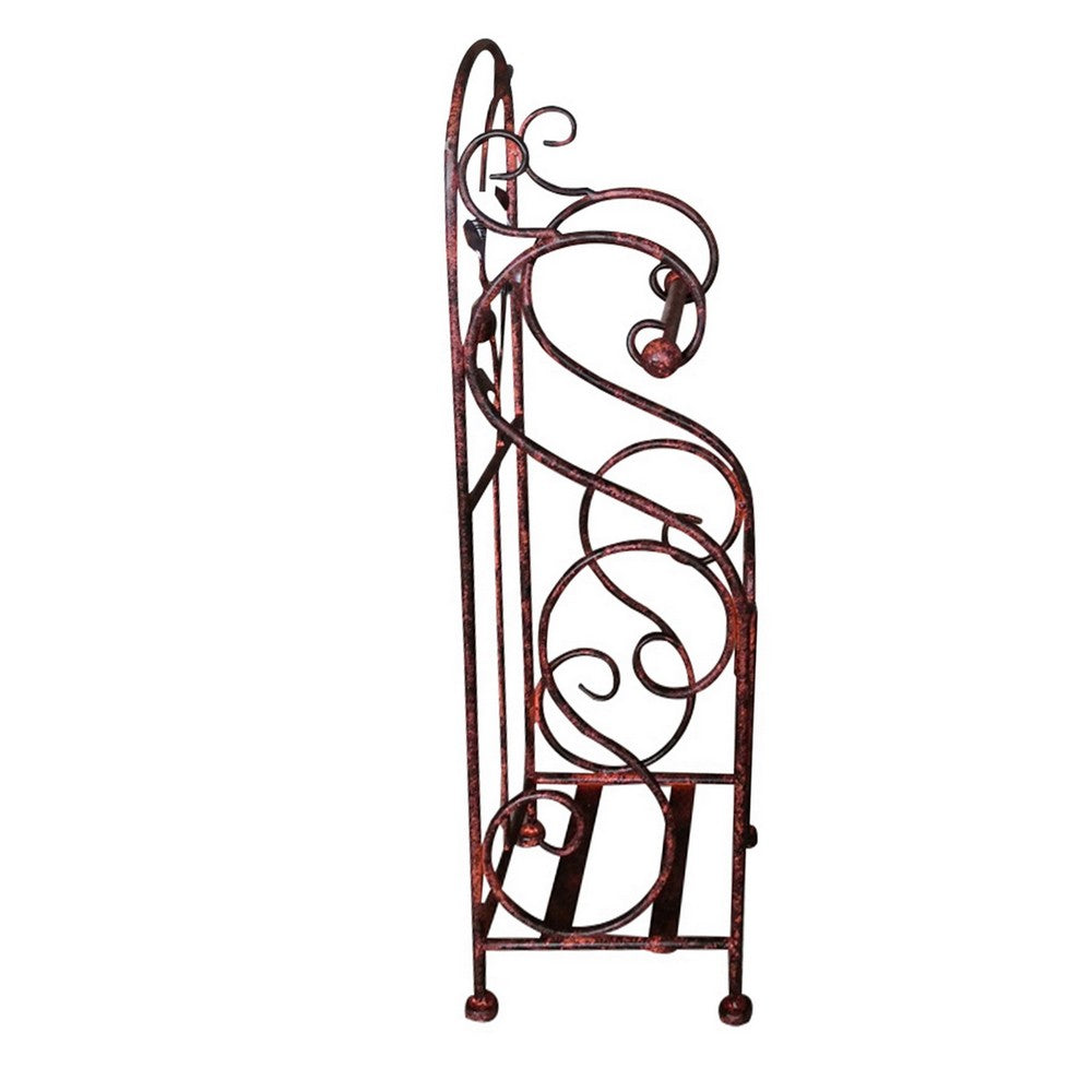 Noe Benzara Classic Free standing Metal Toilet Paper Holder, Bronze - BM05343