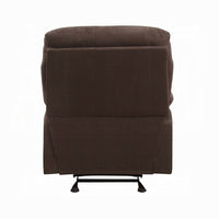 Fabric Upholstered Recliner With Padded Arms, Chocolate Brown - AMF-00632W