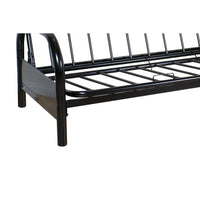 Contemporary Metal Adjustable Sofa Frame with Metal Armrests, Black - AMF-02172BK