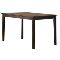 Wooden Dining Table With Tapered Legs, Espresso Brown - AMF-06850