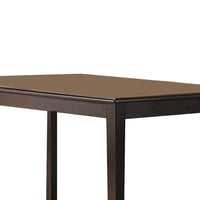 Wooden Dining Table With Tapered Legs, Espresso Brown - AMF-06850